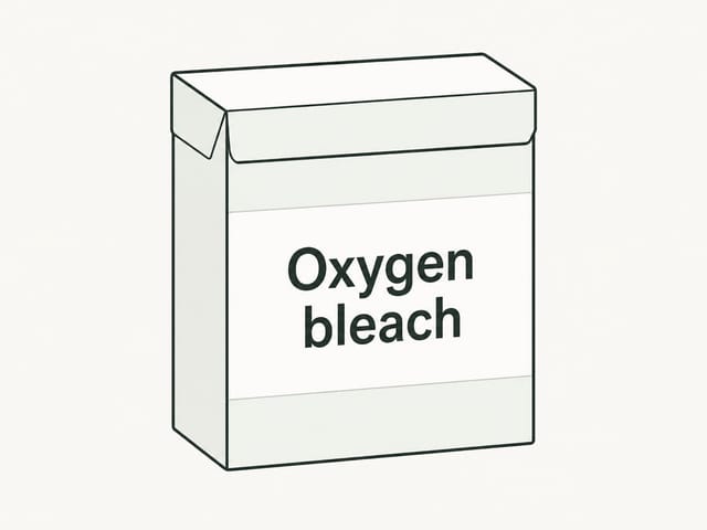 Illustration au trait d'une boîte de blanchissant oxygéné