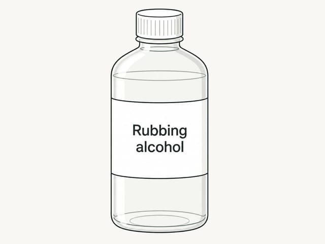 Ilustración lineal de una botella de alcohol isopropílico