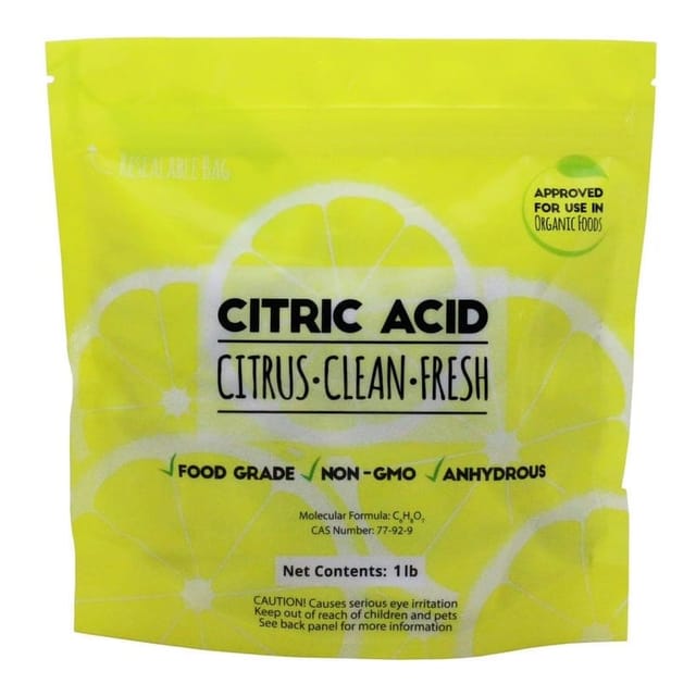 白底背景下的 Duda Energy Fine Grain Pure Citric Acid 正面商品图