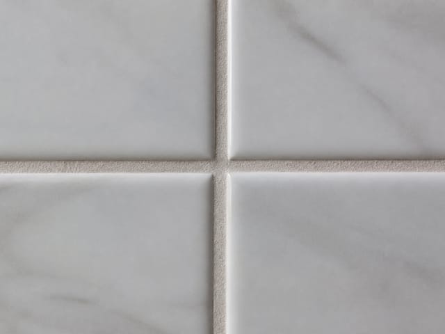 Close-up of tile grout lines