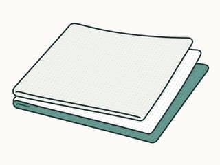 Illustration au trait de chiffons de nettoyage en microfibre empilés