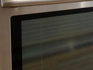 Close-up of a kitchen oven door